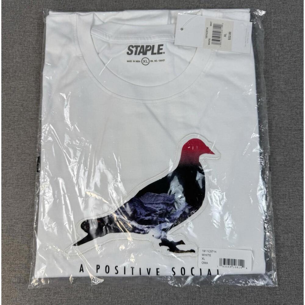 Staple Pigeon Contagion Tee White XL New Graphic Streetwear Shirt